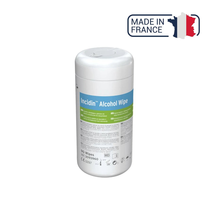 90 Lingettes Désinfectantes Incidin Alcohol Wipes - Boîte ou recharge - Ecolab by Anios Anios