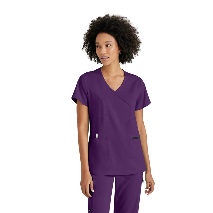 Kim - Crossover V-neck tunic - Women - Grey’s Anatomy Stretch Grey’s Anatomy