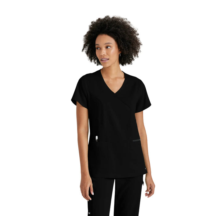Kim - Crossover V-neck tunic - Women - Grey’s Anatomy Stretch Grey’s Anatomy