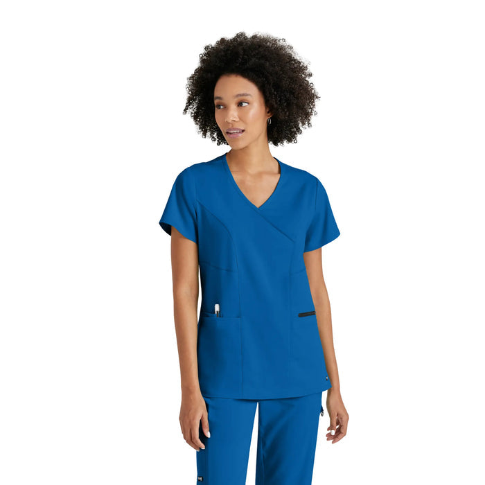 Kim - Crossover V-neck tunic - Women - Grey’s Anatomy Stretch Grey’s Anatomy