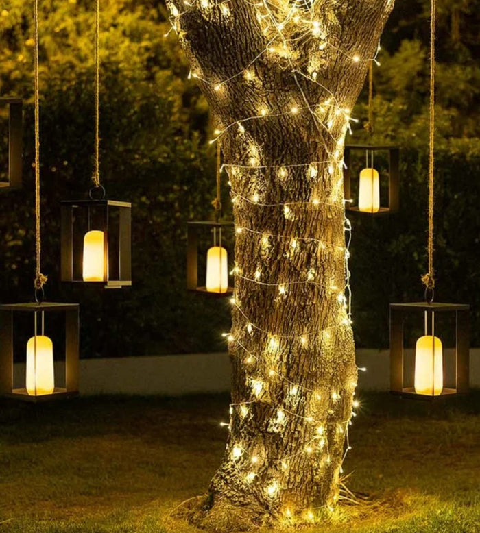 Lanterne portable SIROCO - À poser ou à suspendre - Effet flamme - Lumihome