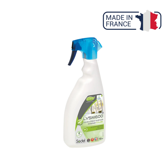 LVSM600 - Ecolabel glass surface degreaser cleaner - Sodel Exeol