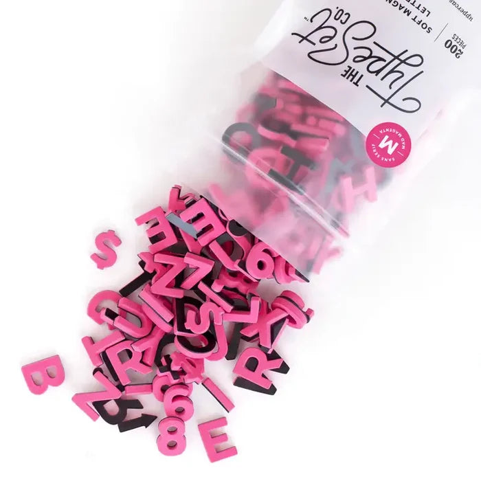 Mad Magenta 200-Piece Magnetic Letters 1-Inch