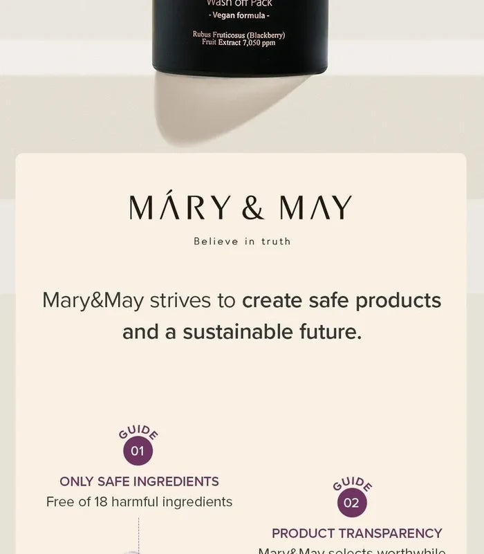 Mary & May Vegan Blackberry Complex Glow Wash Off Pack 125g