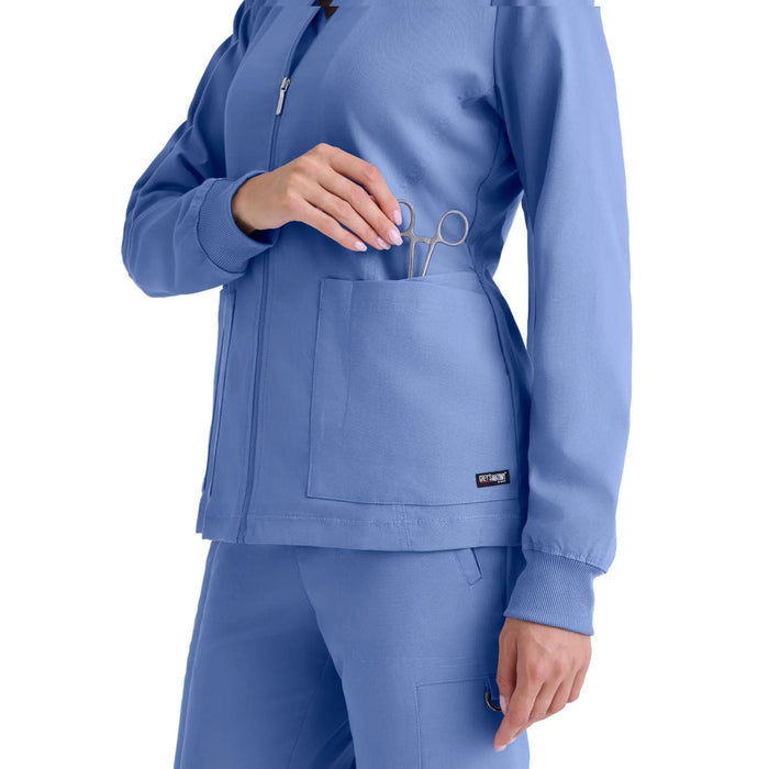Mila - Round neck medical jacket - Women - Grey’s Anatomy Stretch Grey’s Anatomy
