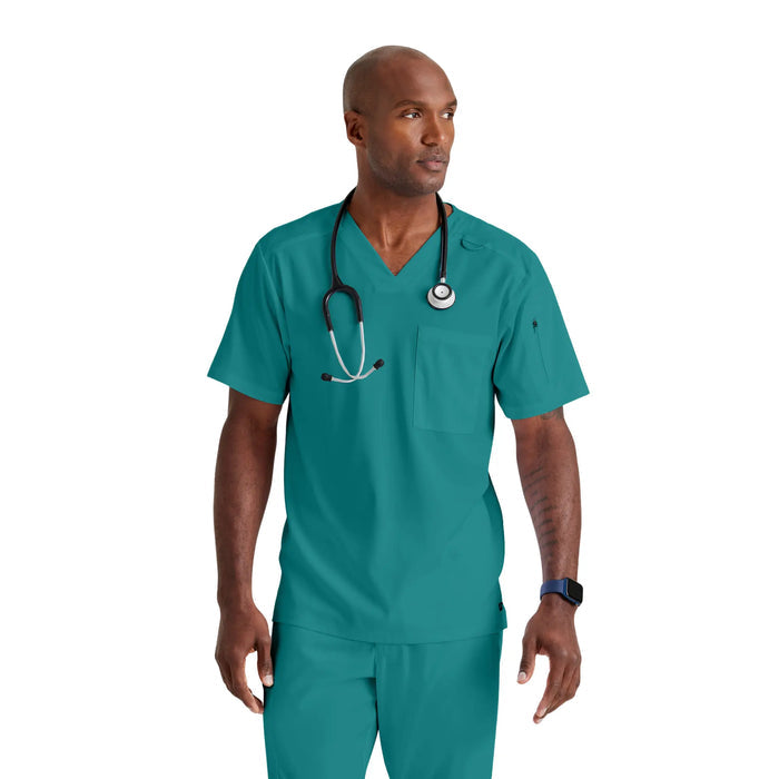 Murphy - V-neck tunic - Men - Grey's Anatomy Stretch Grey's Anatomy Caribbean Blue / XL