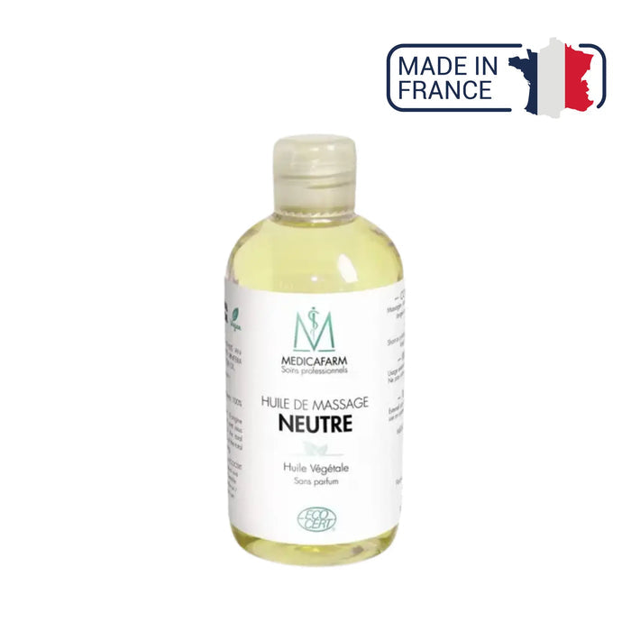 Neutral vegetable massage oil - Stop-drip bottle 250 ml - Medicafarm Medicafarm