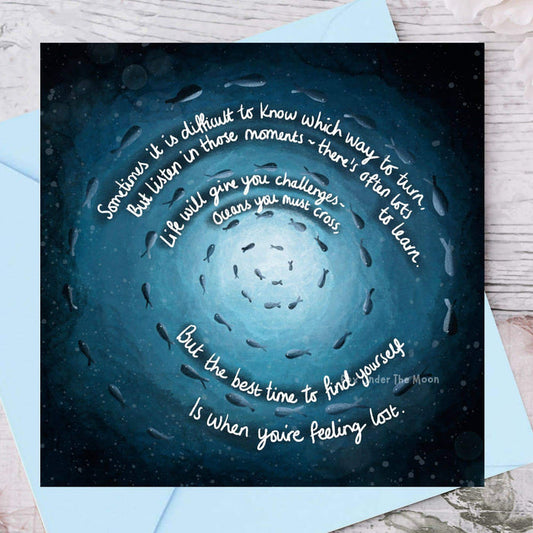 Oceans' - Greeting Card by Fox Under The Moon featuring thoughtful artwork and a comforting message for difficult times.