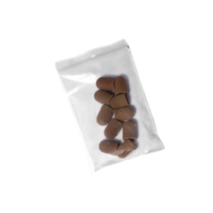 Set of 10 80 grain emery sleeves - 2 diameters - Laboratoires Cinier B Laboratoires Cinier B 16/26 mm