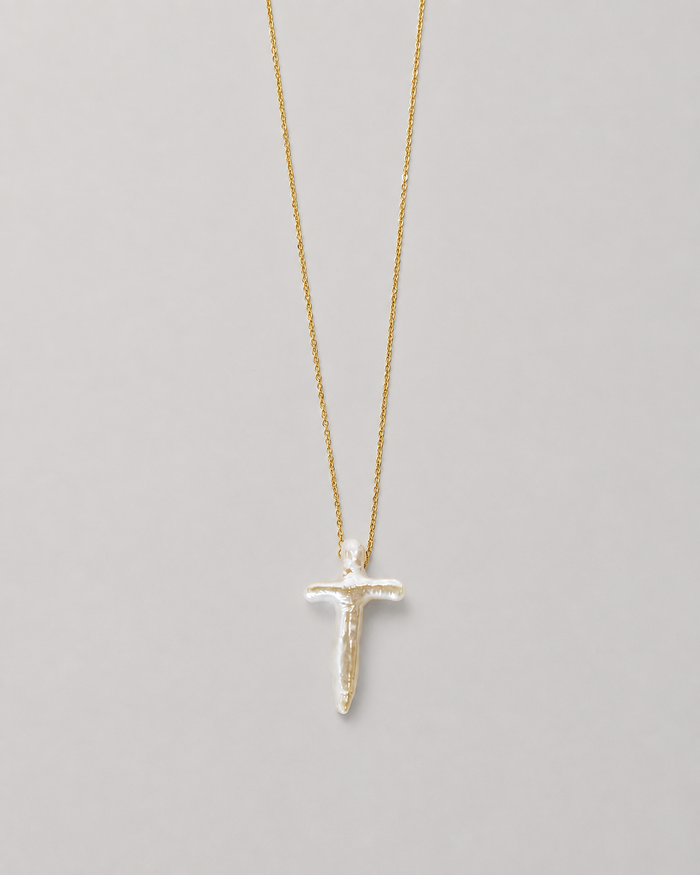Perrin Freshwater Pearl Cross Necklace - Wooten's