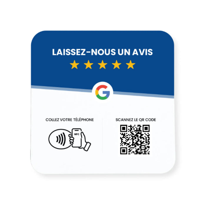 Plaque Avis Google pour Podologue - QR Code & NFC My Podologie
