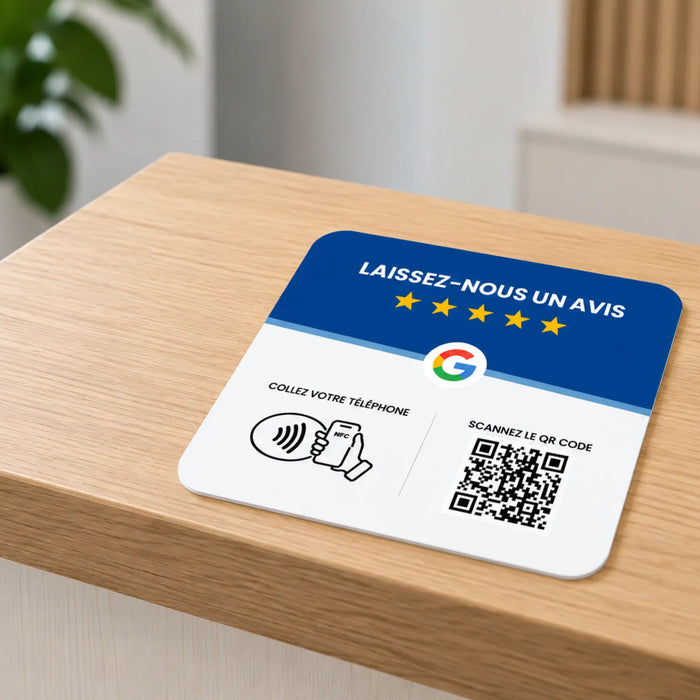 Plaque Avis Google pour Podologue - QR Code & NFC My Podologie
