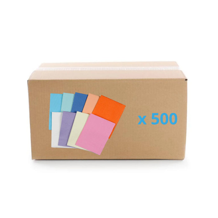Laminated protective towels - Box of 500 units - 33 x 48 cm - Medistock MEDI STOCK  Black