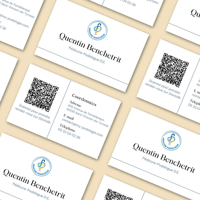 Business card for chiropodist