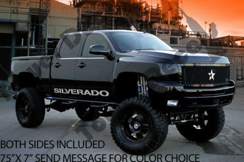 SILVERADO Rocker panel door runner decal Fits: Chevy Silverado 4 door trucks