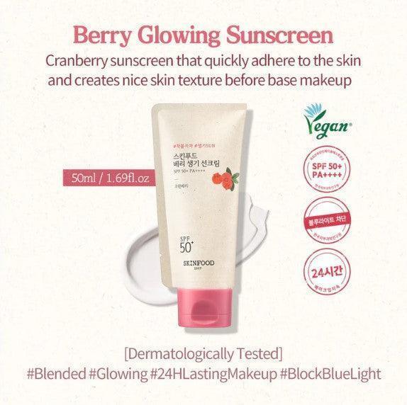 [SKINFOOD] Berry Glowing Sun Cream SPF 50+ PA++++ 50ml - Ballagrio