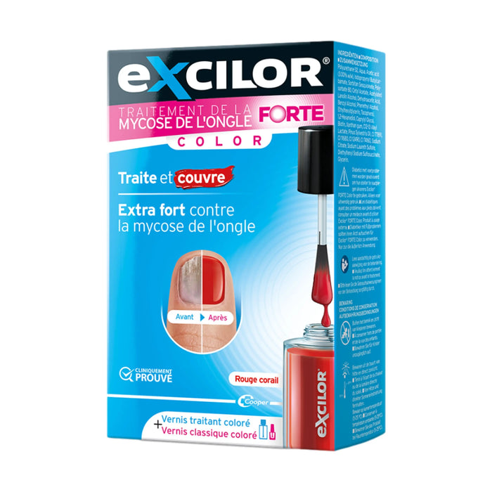 Strong nail fungus treatment red color 30ml - Excilor Excilor