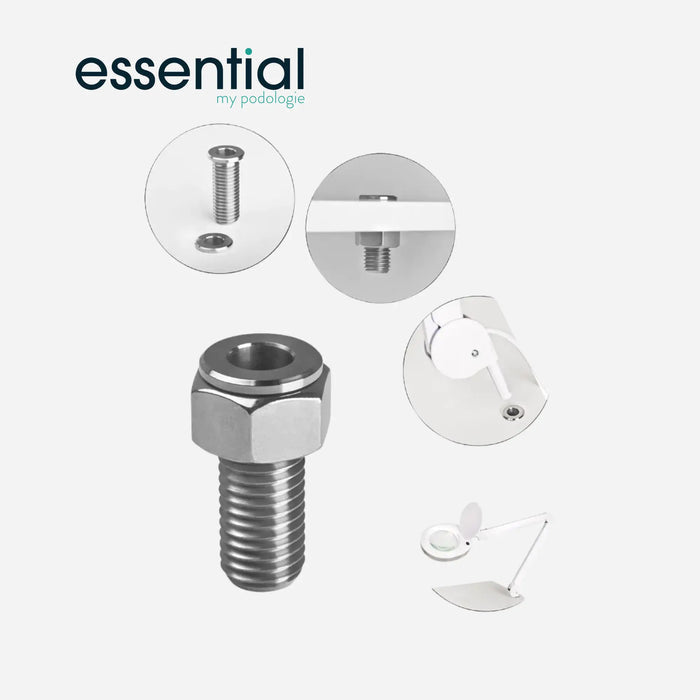 Tubular stainless steel magnifying lamp holder - Essential by My Podologie Essential