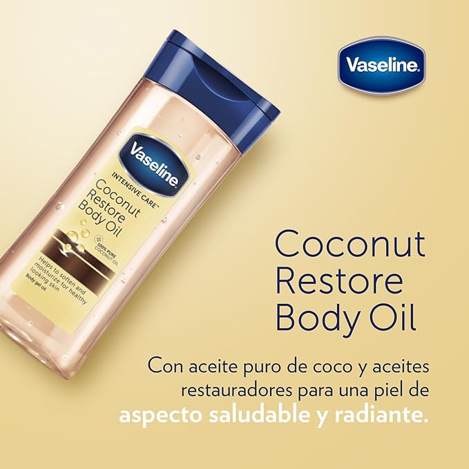 Vaseline Coconut Restore Body Gel Oil 200Ml