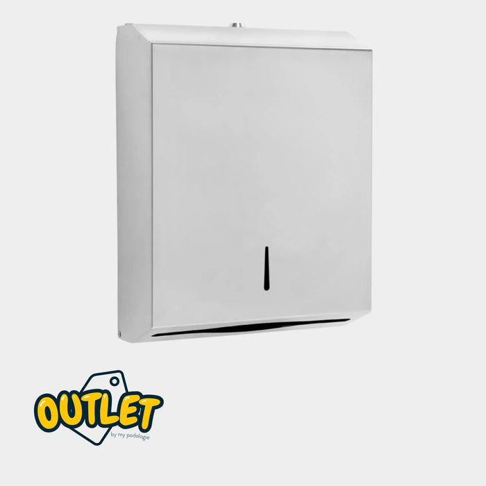 Wall dispenser - 400F Folded hand towels - Shiny stainless steel My Médical