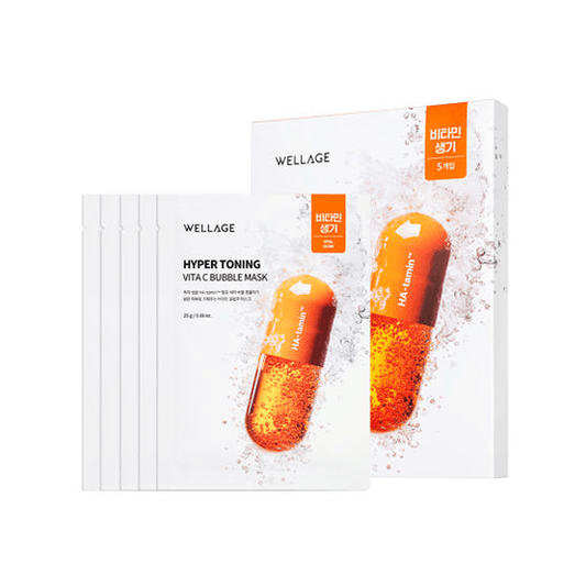 [WELLAGE] Hyper Toning Vita C Bubble Mask 25g*5EA - Ballagrio