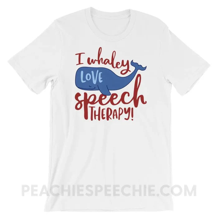 Whaley Love Speech Premium Soft Tee - White / XS - T-Shirts & Tops peachiespeechie.com