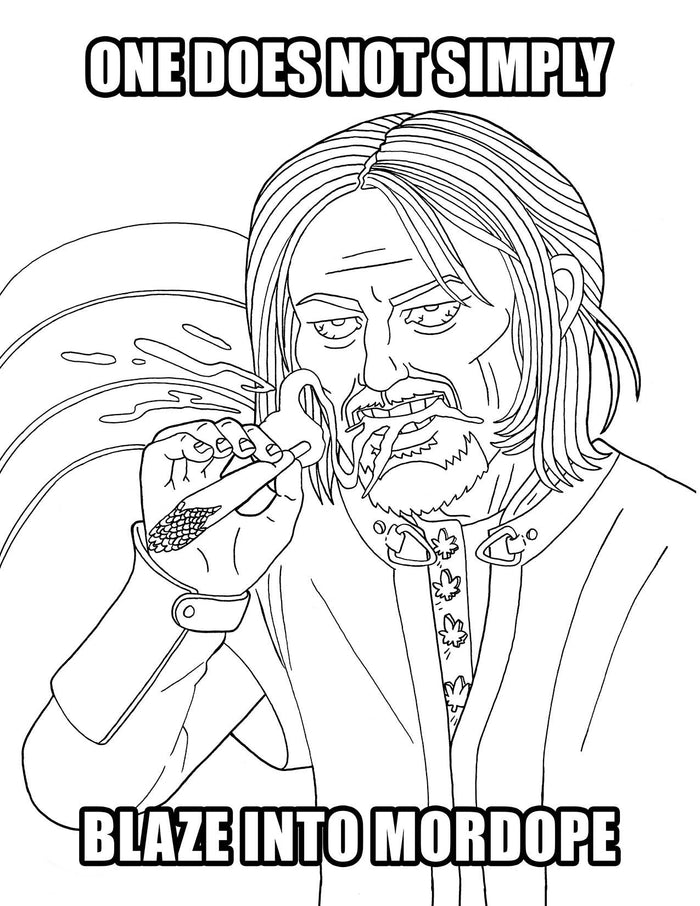 Wood Rocket Products - Lord of the Smoke Rings Stoner Parody Coloring Book, CB-040