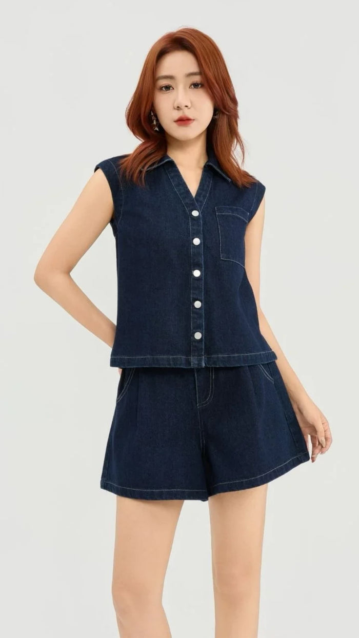 Ziri Denim Vest Setwear