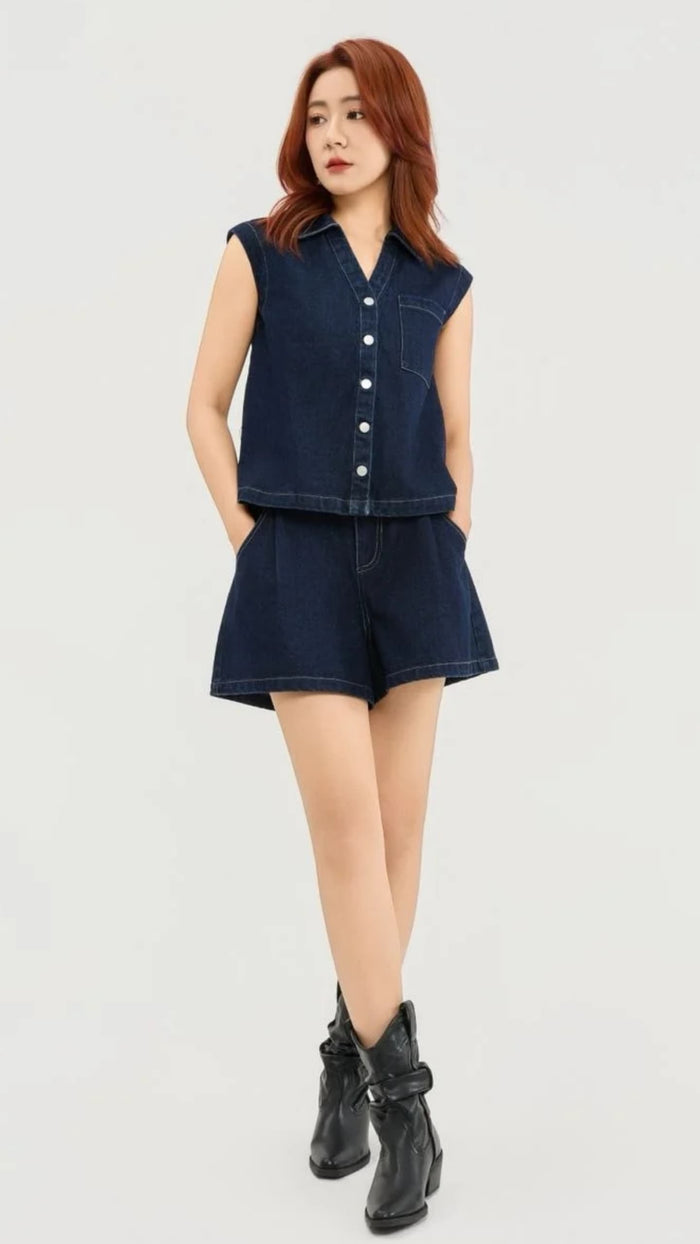 Ziri Denim Vest Setwear