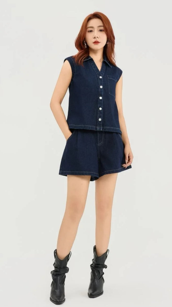 Ziri Denim Vest Setwear